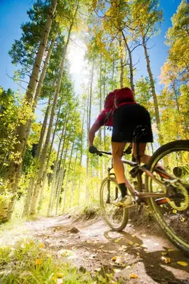 a person riding a bike on a dirt road at Stagecoach Cabin home in Fraser