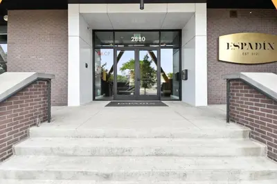 an entrance to a building with a revolving door at 2880 Bold & Elevated in Denver