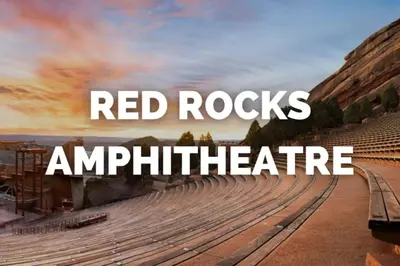 a picture of a train station with the words red rocks earthquake at Capital Hill Condo 5 star location With Balcony in Denver
