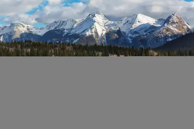 a mountain range with snow covered mountains at Spacious 4BR Near Trails with Shuttle to Slopes in Breckenridge