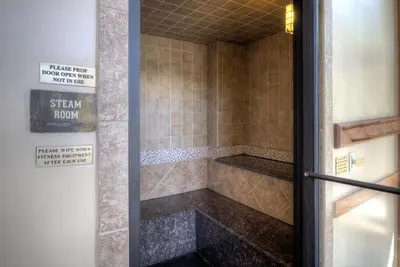 a bathroom with a shower stall with a shower sqor at Red Hawk Lodge 2267 in Keystone