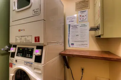 a washer and dryer in a laundry room at Expedition Station 8581 in Keystone