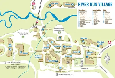 a map of the river run village at Luxury 1 Bedroom Mountain Condo In River Run Village With Expansive Mountain Views And Walking Distance To Ski Slopes in Keystone