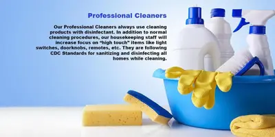 a advertisement for disinfectants and cleaning products on a table at Comfortable Home - Close to Rocky Mtn National Park in Loveland