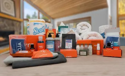a pile of products sitting on a table at 113 4th Ave in Longmont