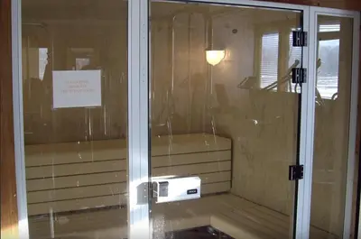 a sliding glass door with a sign on it at Meadow Ridge Court 8 Unit 6 in Fraser